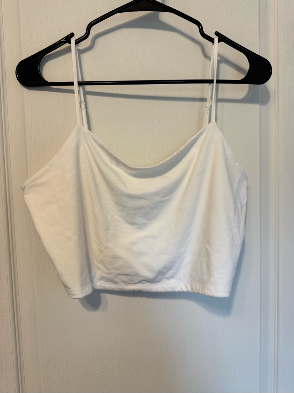 Banana Republic White Cropped Camisole with Adjustable Spaghetti Straps